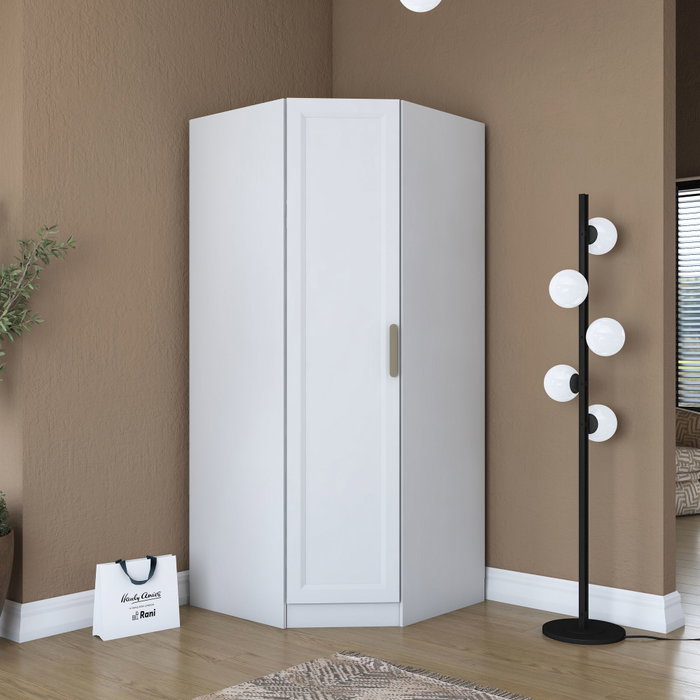 Hanah Home Armario Blanco con Estanterías Hanah Home Armario Blanco con Estanterías